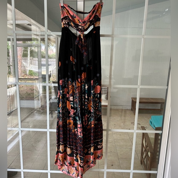 Free people Bali birds of paradise black jumpsuit - Picture 5 of 16